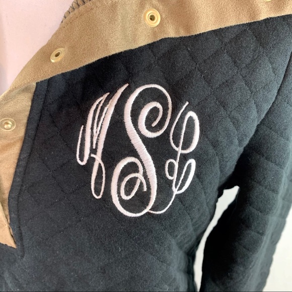 Marley Lilly monogram MLS quilted tunic sweatshirt NWT - Picture 6 of 15